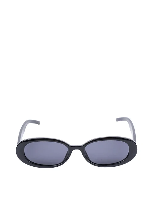Солнцезащитные очки в овальной оправе черные - фото 1 - Miraton