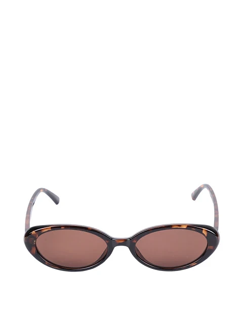 Солнцезащитные очки в овальной оправе леопардовые - фото 1 - Miraton