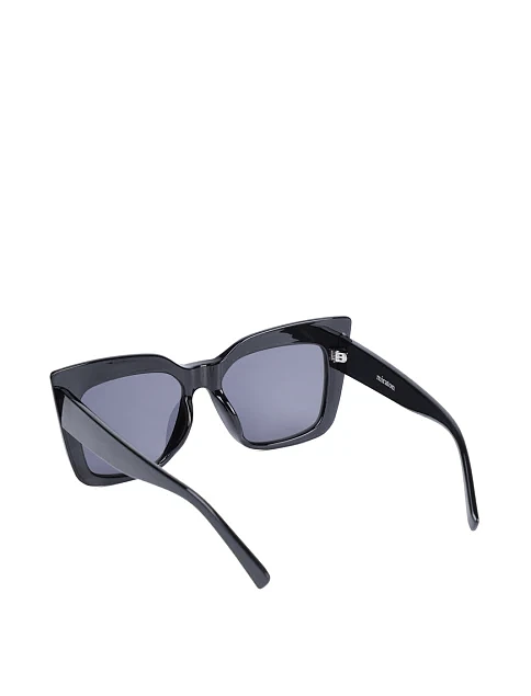 Солнцезащитные очки кошачий глаз в черной оправе - фото 3 - Miraton