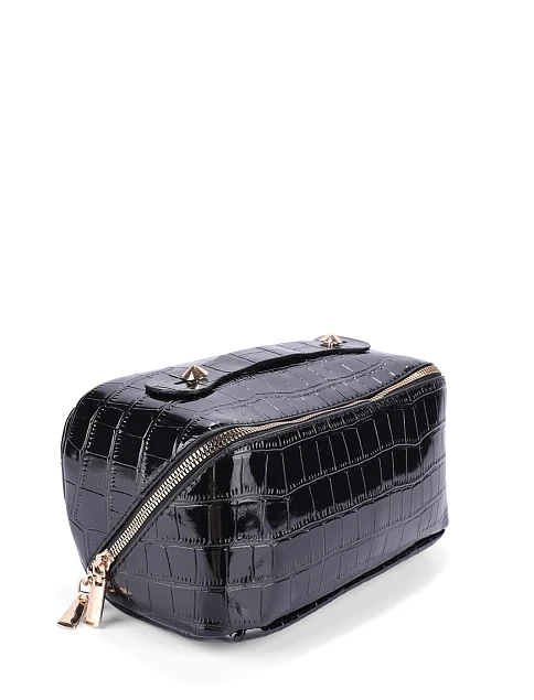 Косметичка з екошкіри чорна - фото 2 - Miraton