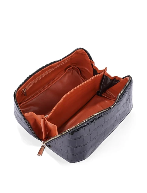 Косметичка з екошкіри чорна - фото 3 - Miraton