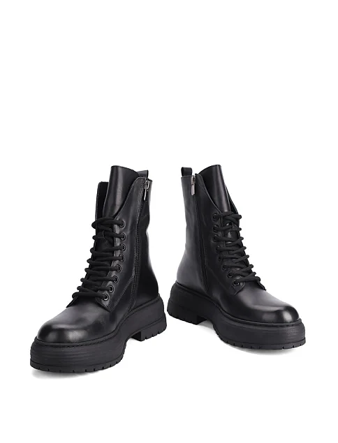 Женские ботинки Attizzare кожаные черные - фото 2 - Miraton