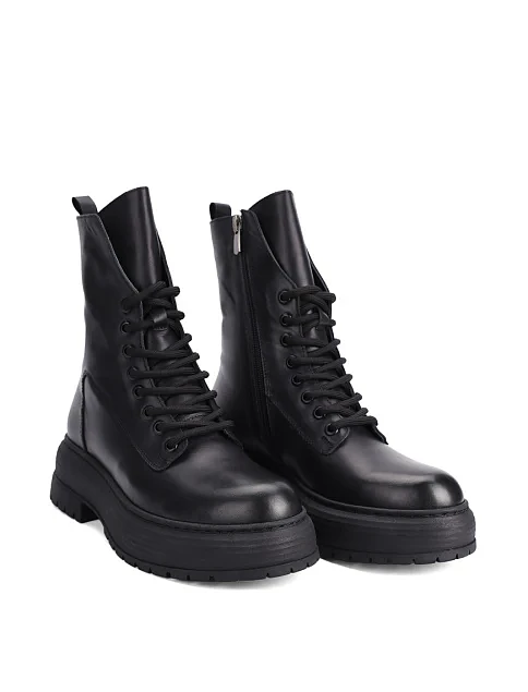 Женские ботинки Attizzare кожаные черные - фото 3 - Miraton