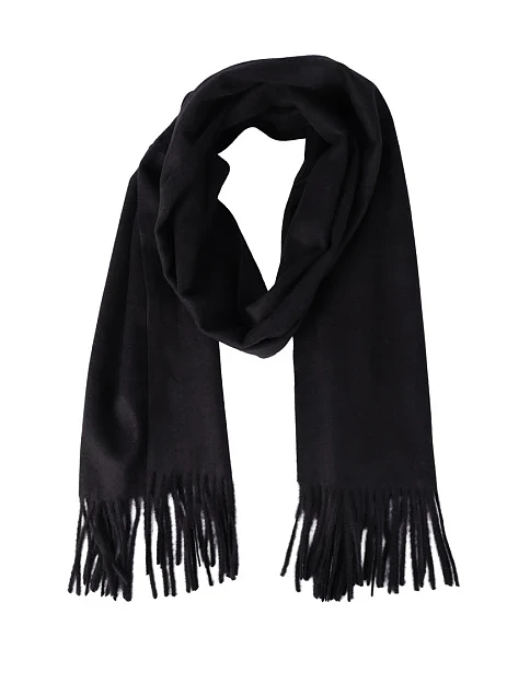 Шарф тканевый черный - фото 1 - Miraton