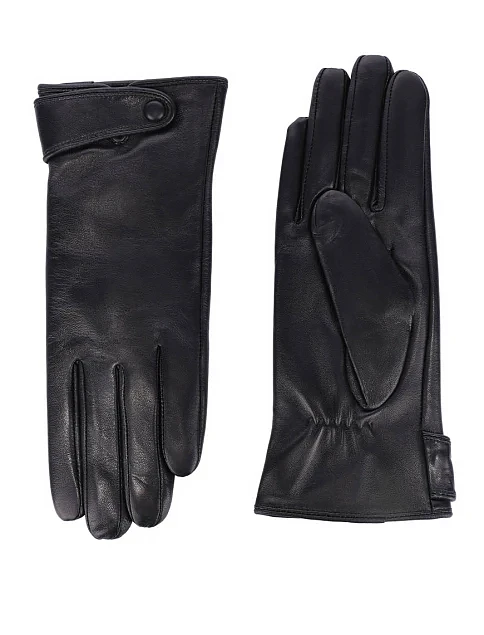 Рукавички шкіряні чорні - фото 1 - Miraton