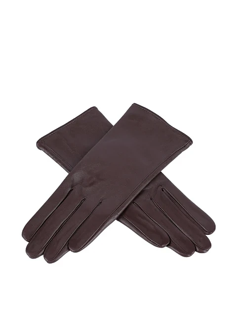 Перчатки кожаные коричневые - фото 2 - Miraton