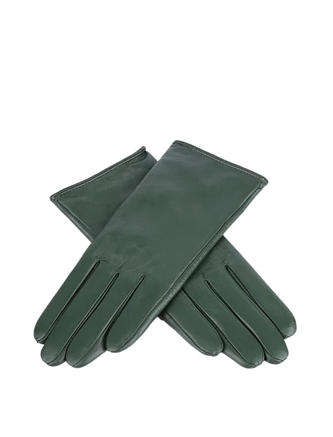 Рукавички шкіряні зелені - фото 2 - Miraton