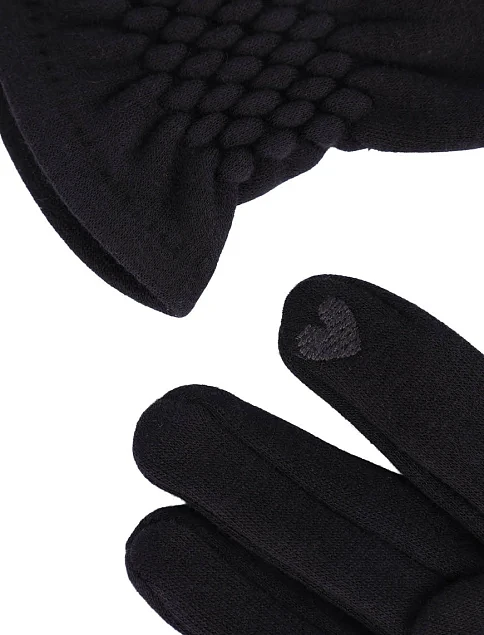 Перчатки тканевые черные - фото 2 - Miraton