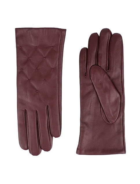 Перчатки кожаные бордовые - фото 1 - Miraton