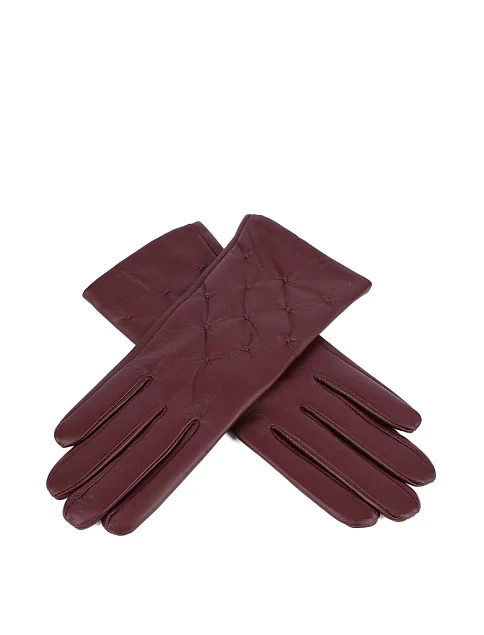 Перчатки кожаные бордовые - фото 2 - Miraton