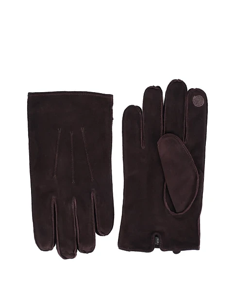 Перчатки замшевые коричневые - фото 1 - Miraton