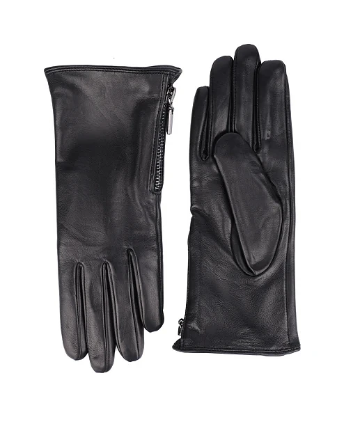 Рукавички шкіряні чорні - фото 1 - Miraton