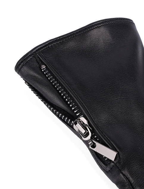 Рукавички шкіряні чорні - фото 2 - Miraton