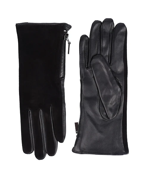 Перчатки кожаные черные - фото 1 - Miraton