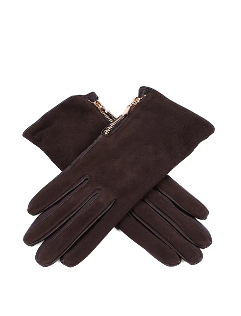 Перчатки кожаные коричневые - фото 2 - Miraton