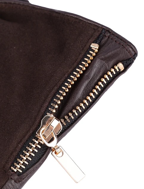 Перчатки кожаные коричневые - фото 3 - Miraton