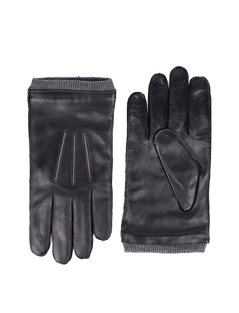 Перчатки кожаные черные - фото 1 - Miraton