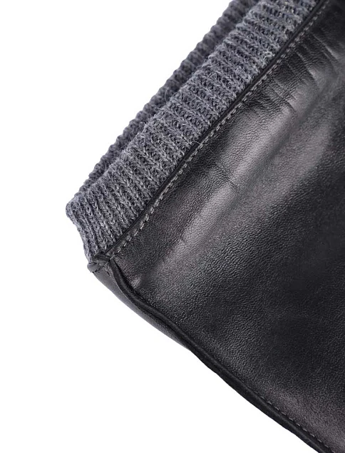 Перчатки кожаные черные - фото 2 - Miraton