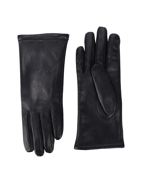 Рукавички шкіряні чорні - фото 1 - Miraton