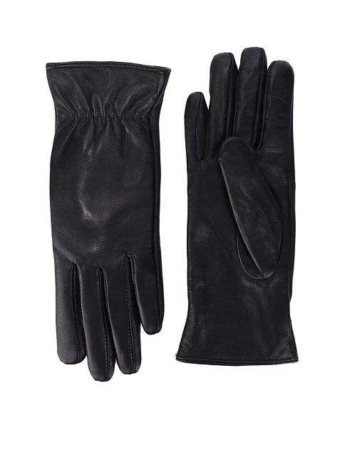 Рукавички шкіряні чорні - фото 1 - Miraton