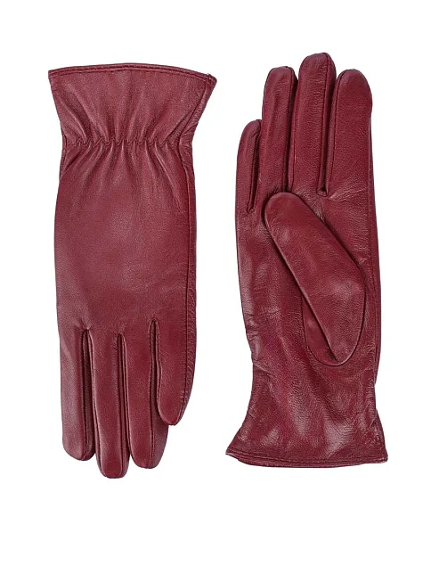 Рукавички шкіряні бордові - фото 1 - Miraton