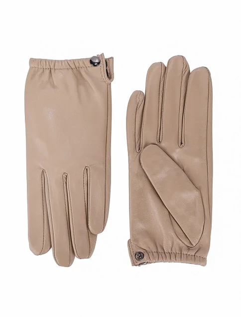 Рукавички шкіряні бежеві - фото 1 - Miraton