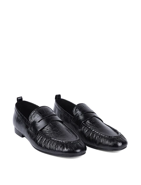 Женские слиперы MIRATON кожаные черные - фото 3 - Miraton