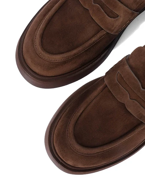 Женские туфли челси MIRATON велюровые коричневые - фото 5 - Miraton