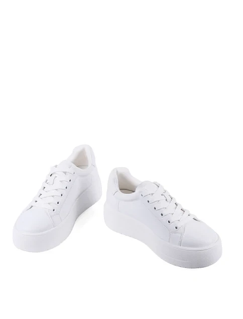 Женские кеды MIRATON кожаные белые - фото 5 - Miraton