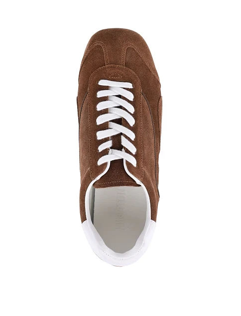 Женские кроссовки MIRATON велюровые коричневые - фото 2 - Miraton