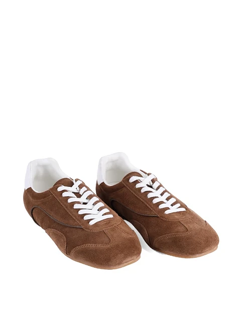 Женские кроссовки MIRATON велюровые коричневые - фото 3 - Miraton