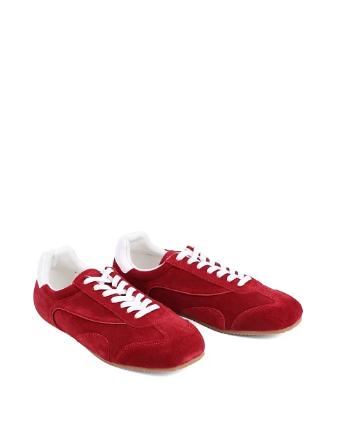 Женские кроссовки MIRATON велюровые красные - фото 3 - Miraton