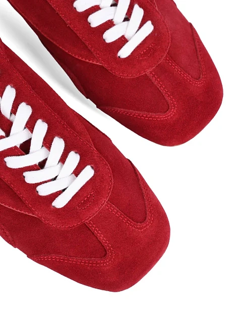 Женские кроссовки MIRATON велюровые красные - фото 5 - Miraton