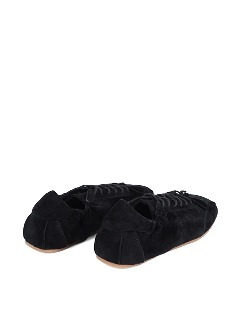 Женские кроссовки MIRATON велюровые черные - фото 4 - Miraton