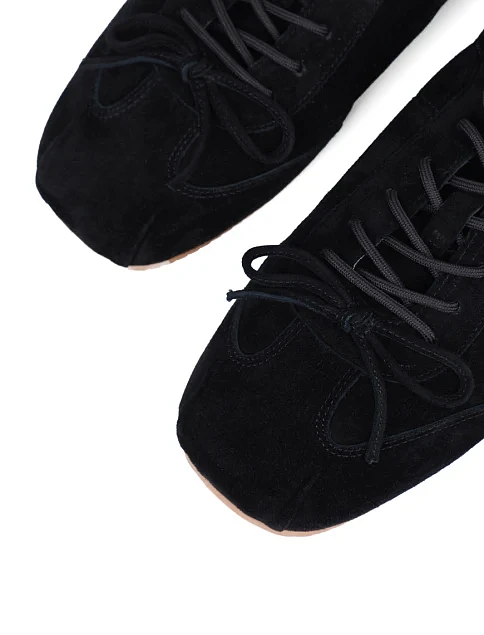 Женские кроссовки MIRATON велюровые черные - фото 5 - Miraton