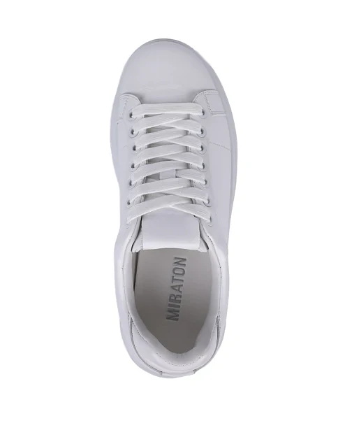 Женские кеды MIRATON кожаные белые - фото 2 - Miraton