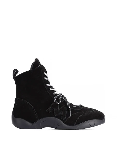 Женские ботинки MIRATON велюровые черные - фото 1 - Miraton