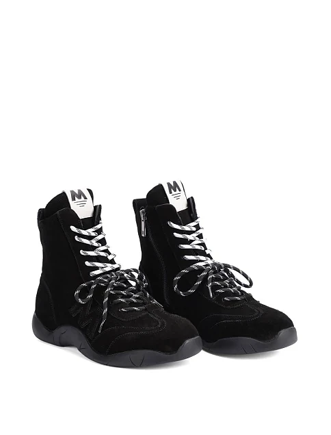 Женские ботинки MIRATON велюровые черные - фото 3 - Miraton