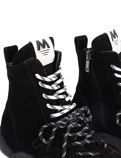 Женские ботинки MIRATON велюровые черные - фото 5 - Miraton