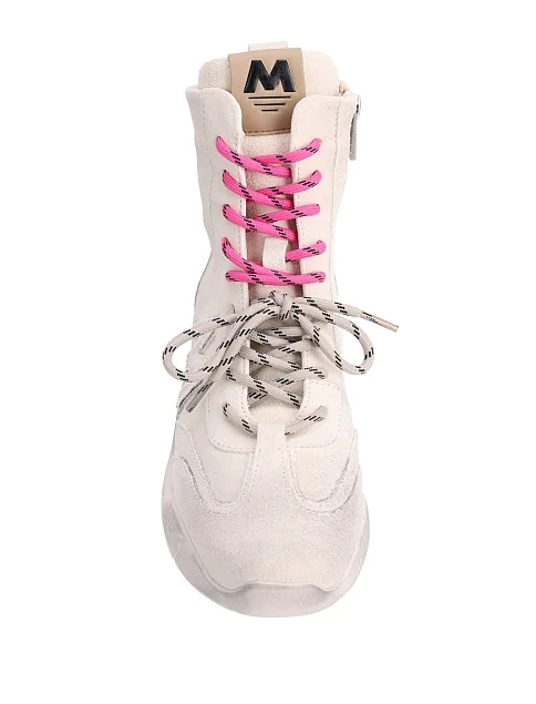 Женские ботинки MIRATON велюровые белые - фото 5 - Miraton