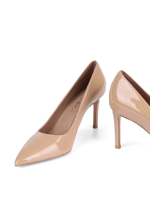Женские туфли Mia May лаковые бежевые - фото 2 - Miraton