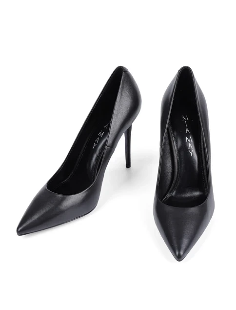 Женские туфли Mia May кожаные черные - фото 3 - Miraton