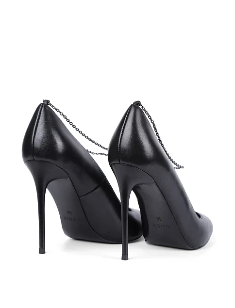 Женские туфли MiaMay кожаные черные - фото 4 - Miraton