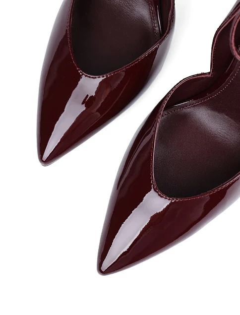 Женские туфли Mia May лаковые бордовые - фото 5 - Miraton