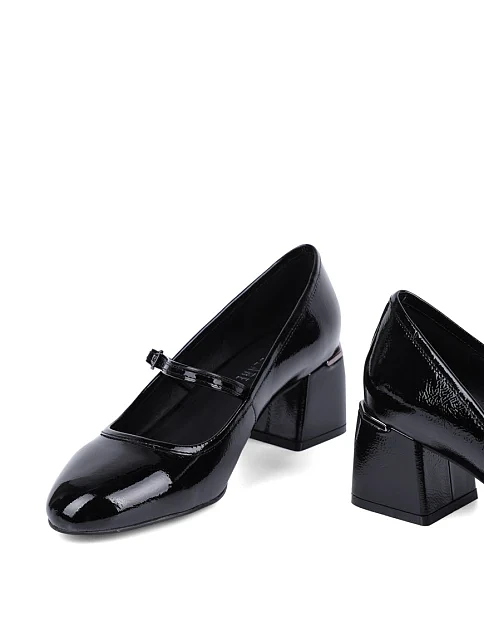 Женские туфли Attizzare лаковые черные - фото 2 - Miraton