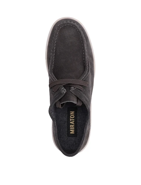 Женские туфли MIRATON велюровые серые - фото 2 - Miraton