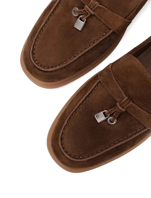 Женские слиперы Attizzare велюровые коричневые - фото 5 - Miraton