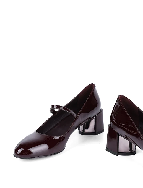 Женские туфли Attizzare лаковые бордовые - фото 2 - Miraton