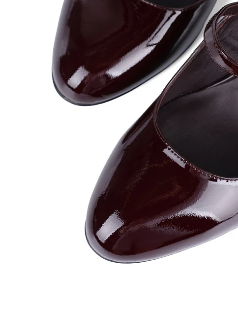 Женские туфли Attizzare лаковые бордовые - фото 5 - Miraton