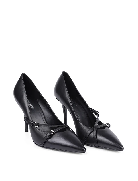 Женские туфли MIRATON кожаные черные - фото 3 - Miraton